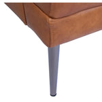FURNHOUSE Soul 2-Sitzer Ledersofa - Echtleder Cognac Braun