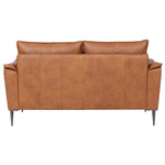 FURNHOUSE Soul 2-Sitzer Ledersofa - Echtleder Cognac Braun