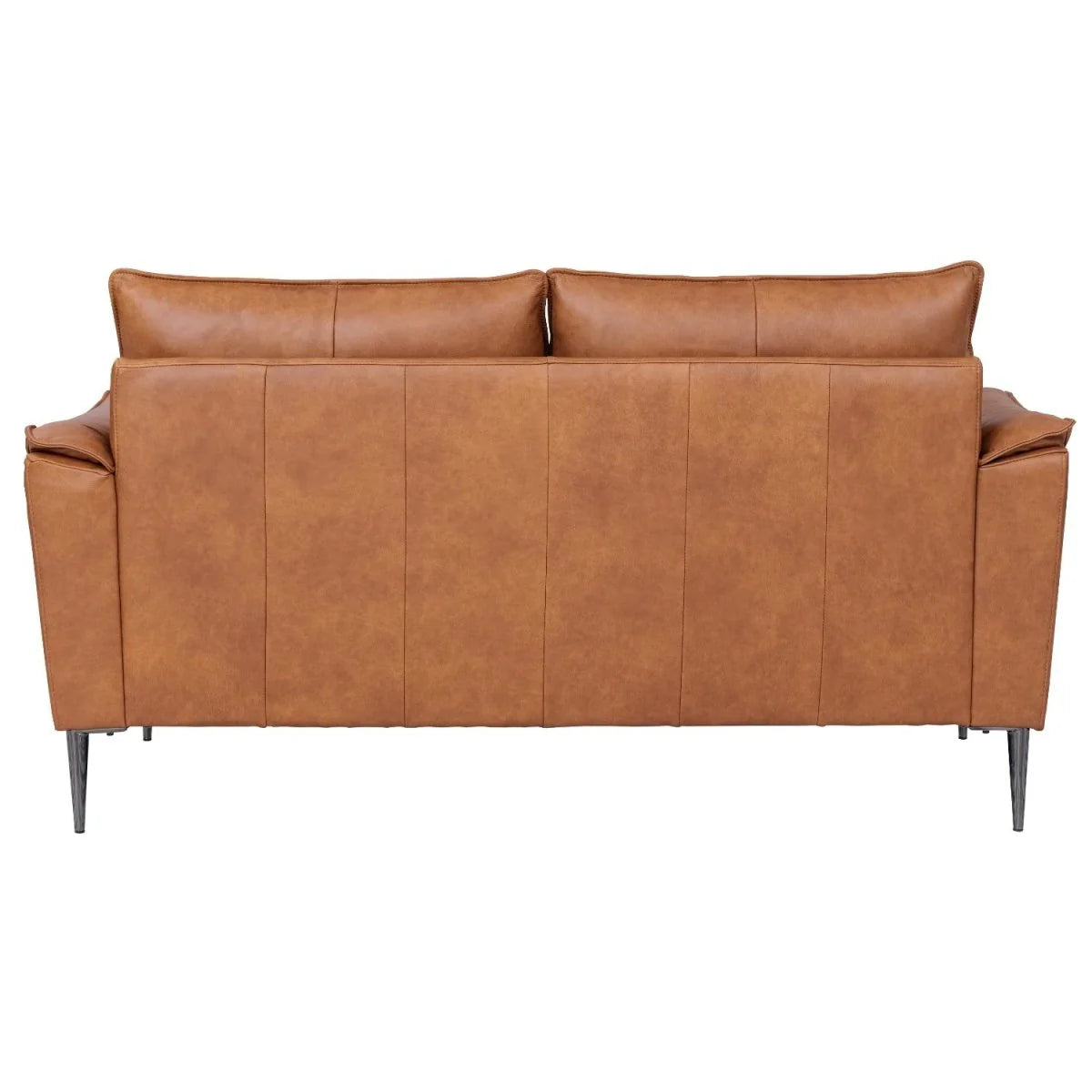 FURNHOUSE Soul 2-Sitzer Ledersofa - Echtleder Cognac Braun