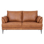 FURNHOUSE Soul 2-Sitzer Ledersofa - Echtleder Cognac Braun