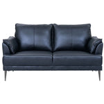 FURNHOUSE Soul 2-Sitzer Ledersofa - Echtleder Schwarz