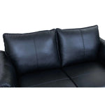 FURNHOUSE Soul 2-Sitzer Ledersofa - Echtleder Schwarz
