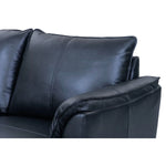 FURNHOUSE Soul 2-Sitzer Ledersofa - Echtleder Schwarz