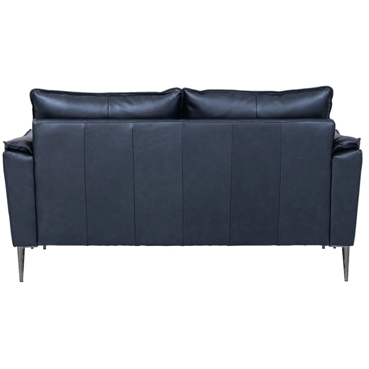 FURNHOUSE Soul 2-Sitzer Ledersofa - Echtleder Schwarz
