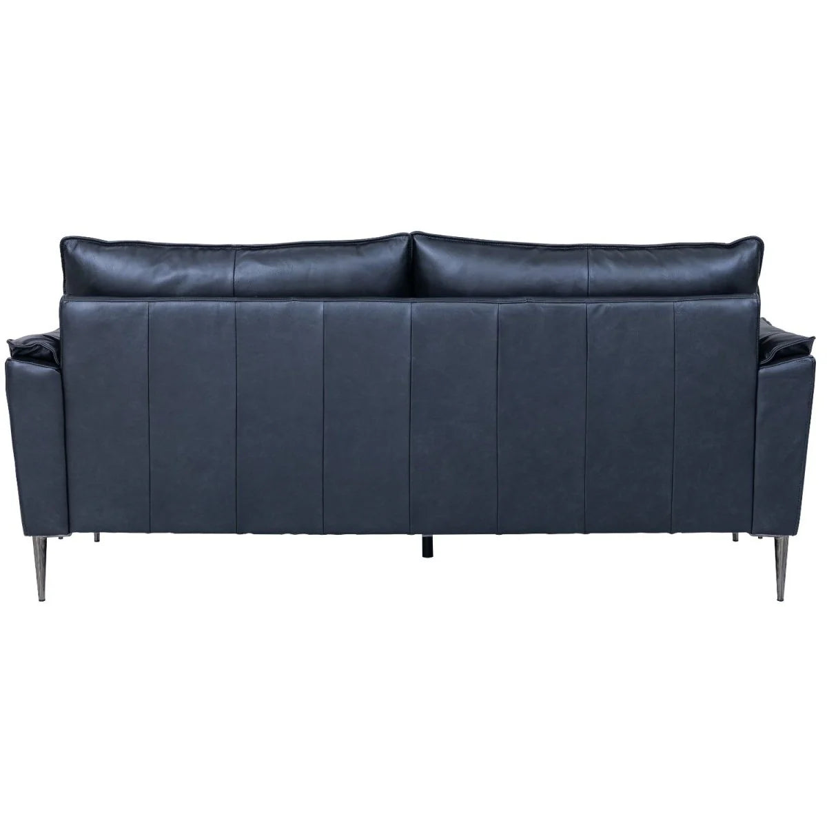 FURNHOUSE Soul 3-Sitzer Ledersofa - Echtleder Schwarz