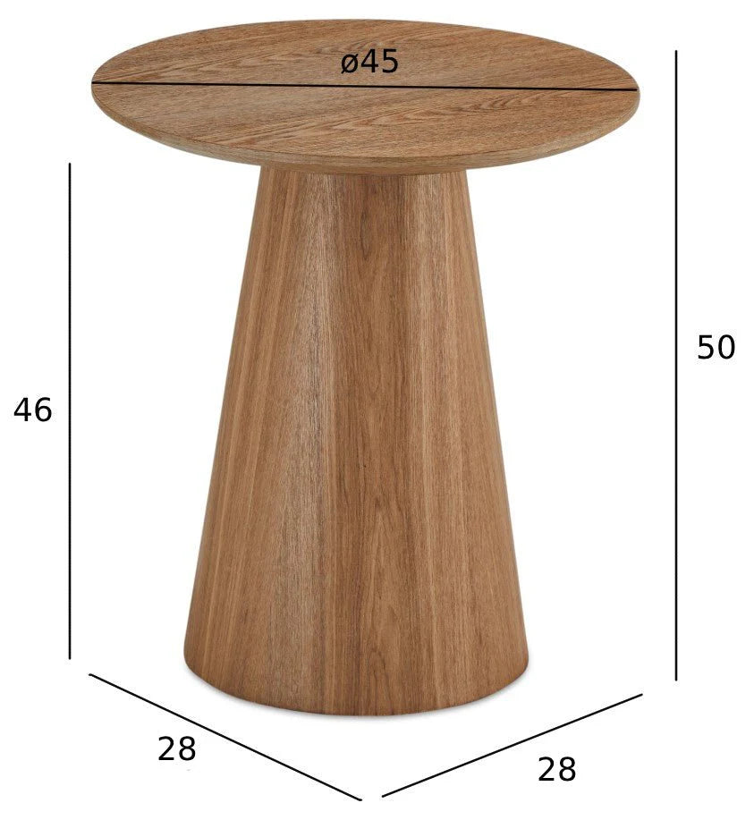 FURNHOUSE Tango Couchtisch Rund ø45 cm - Eiche Natur