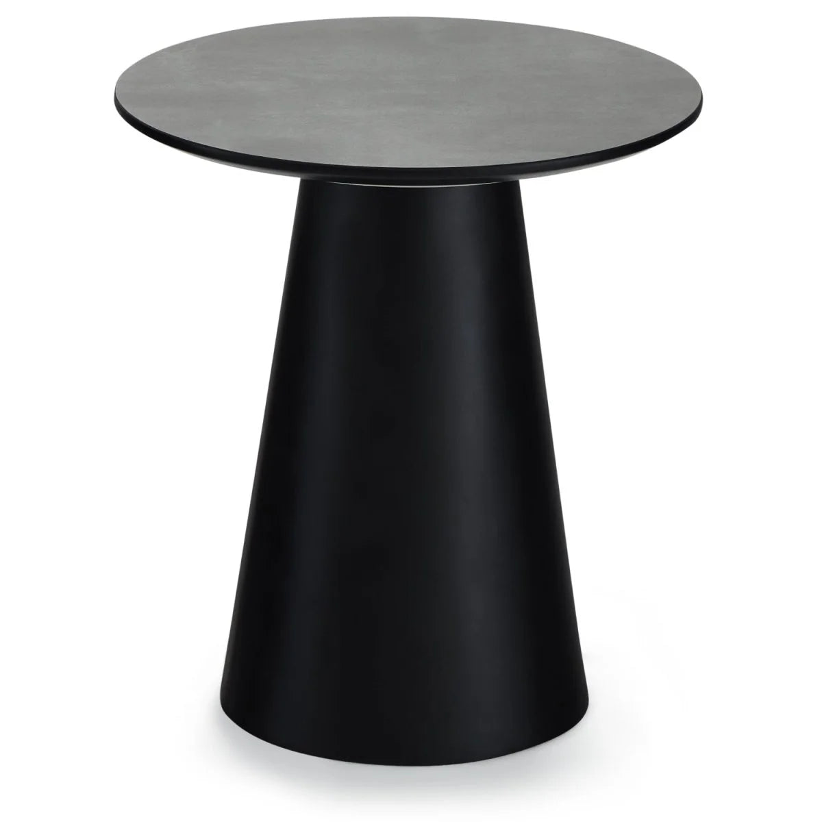 FURNHOUSE Tango Couchtisch Rund ø45 cm - Marmoroptik Dunkelgrau
