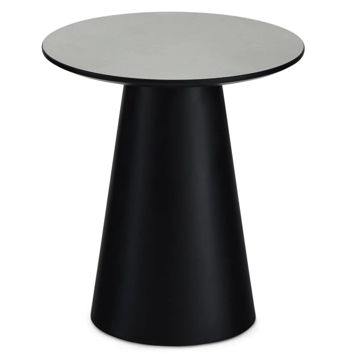 FURNHOUSE Tango Couchtisch Rund ø45 cm - Marmoroptik Hellgrau