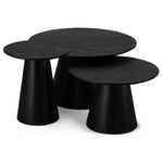 FURNHOUSE Tango Couchtisch Rund ø60 cm - Eiche Schwarz