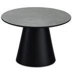 FURNHOUSE Tango Couchtisch Rund ø60 cm - Marmoroptik Dunkelgrau