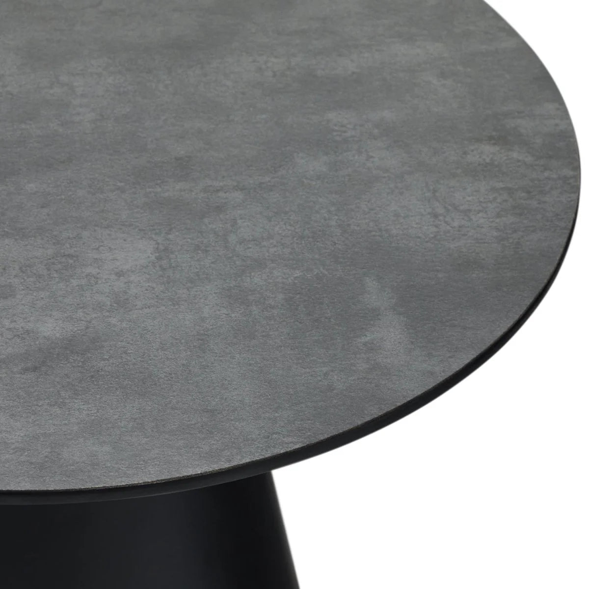 FURNHOUSE Tango Couchtisch Rund ø60 cm - Marmoroptik Dunkelgrau