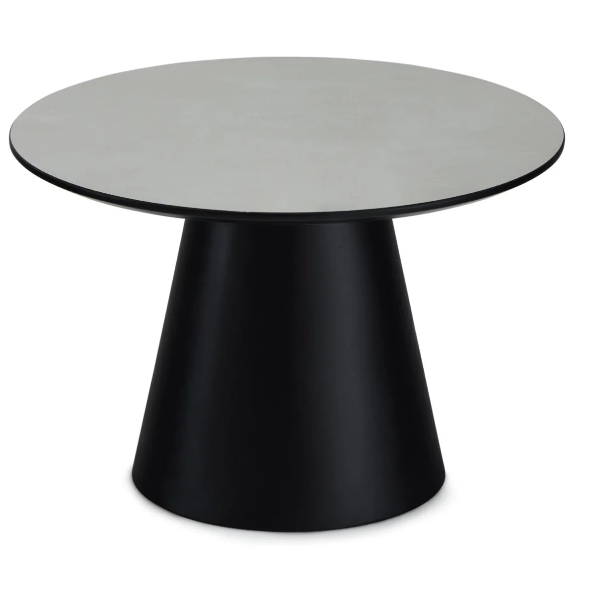 FURNHOUSE Tango Couchtisch Rund ø60 cm - Marmoroptik Hellgrau