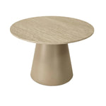 FURNHOUSE Tango Couchtisch Rund ø60 cm - Travertine-Optik Beige