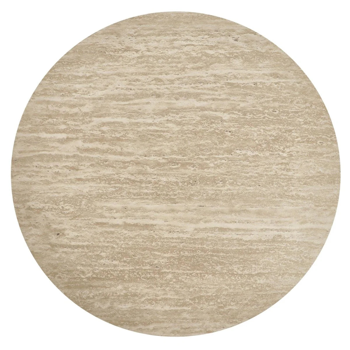 FURNHOUSE Tango Couchtisch Rund ø60 cm - Travertine-Optik Beige
