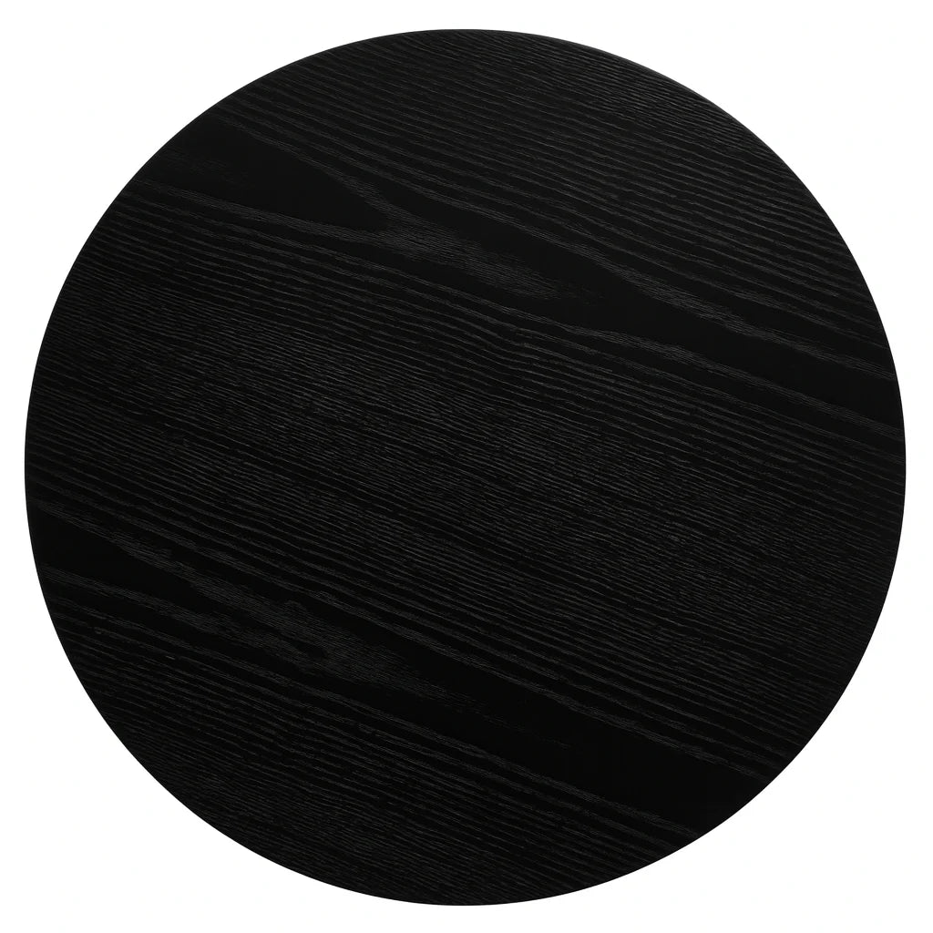 FURNHOUSE Tango Couchtisch Rund ø80 cm - Eiche Schwarz