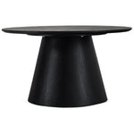 FURNHOUSE Tango Couchtisch Rund ø80 cm - Eiche Schwarz