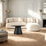 FURNHOUSE Tango Couchtisch Rund ø80 cm - Eiche Schwarz