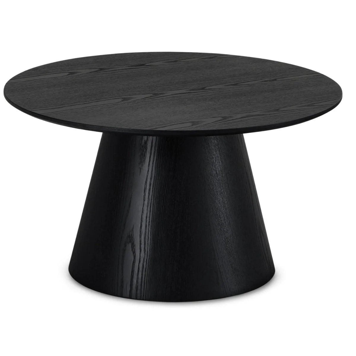 FURNHOUSE Tango Couchtisch Rund ø80 cm - Eiche Schwarz