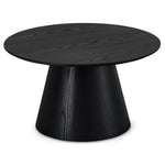 FURNHOUSE Tango Couchtisch Rund ø80 cm - Eiche Schwarz