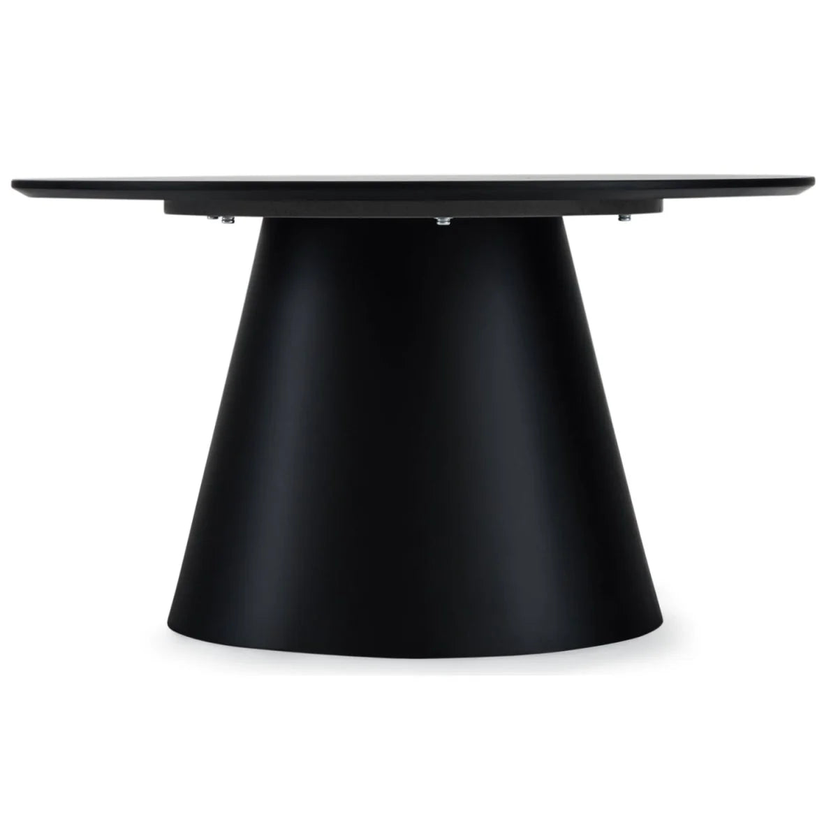 FURNHOUSE Tango Couchtisch Rund ø80 cm - Marmoroptik Dunkelgrau