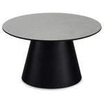 FURNHOUSE Tango Couchtisch Rund ø80 cm - Marmoroptik Hellgrau