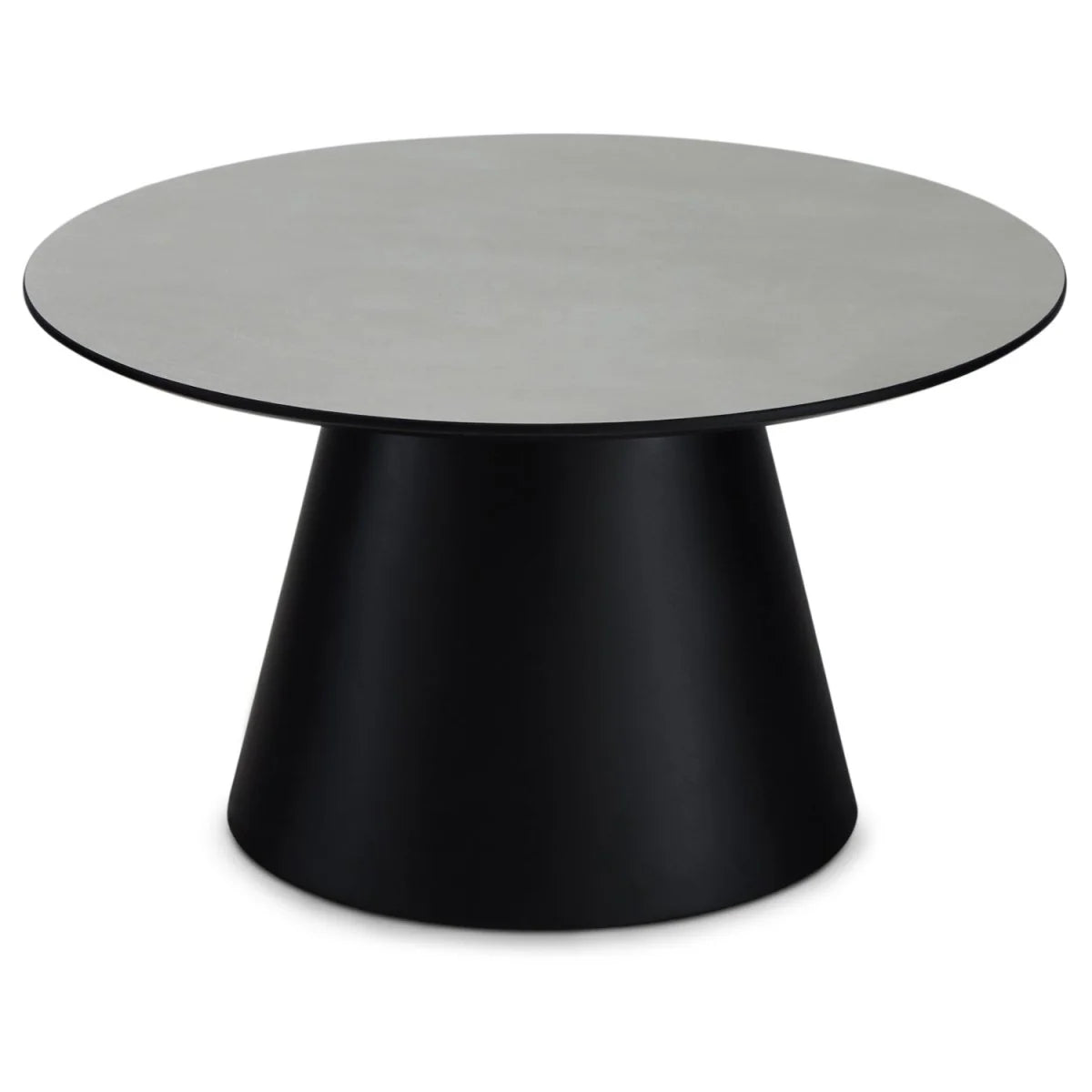 FURNHOUSE Tango Couchtisch Rund ø80 cm - Marmoroptik Hellgrau