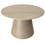 FURNHOUSE Tango Couchtisch Rund ø80 cm - Travertine-Optik Beige
