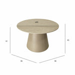 FURNHOUSE Tango Couchtisch Rund ø80 cm - Travertine-Optik Beige