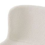 FURNHOUSE Teddy Esszimmerstühle 2er Set - Bouclé-Stoff Weiß