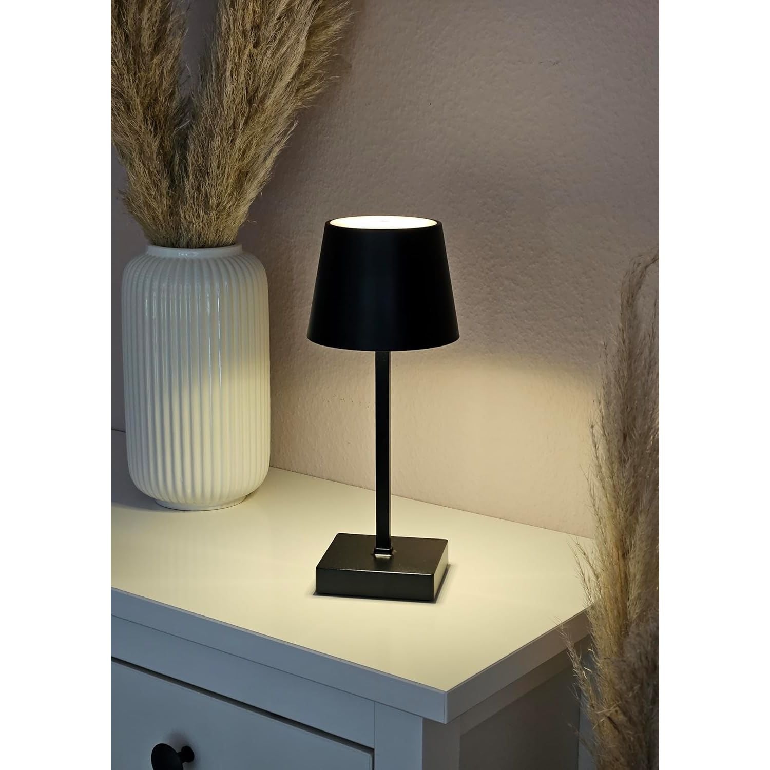 Lampe LED ohne Kabel Touch Tischleuchte Tischlampe Leuchte kabellos dimmbar