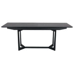 FURNHOUSE Tokyo Rechteckiger Esstisch 200x100 cm - Ausziehbar bis 250 cm - Eiche Schwarz