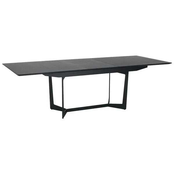 FURNHOUSE Tokyo Rechteckiger Esstisch 200x100 cm - Ausziehbar bis 250 cm - Eiche Schwarz