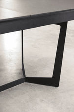 FURNHOUSE Tokyo Rechteckiger Esstisch 200x100 cm - Ausziehbar bis 250 cm - Eiche Schwarz