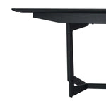 FURNHOUSE Tokyo Rechteckiger Esstisch 200x100 cm - Ausziehbar bis 250 cm - Eiche Schwarz