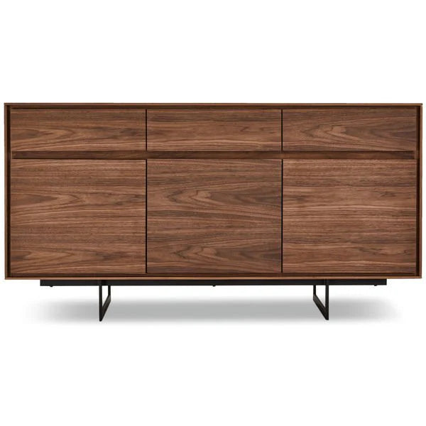 FURNHOUSE Tokyo Sideboard mit 3 Türen - 155 cm breit - Amerikanische Walnuss