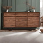 FURNHOUSE Tokyo Sideboard mit 3 Türen - 155 cm breit - Amerikanische Walnuss