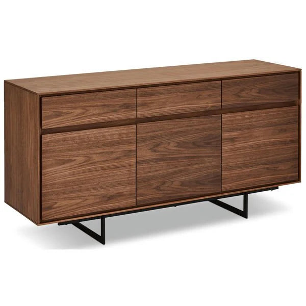FURNHOUSE Tokyo Sideboard mit 3 Türen - 155 cm breit - Amerikanische Walnuss