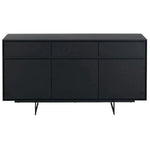 FURNHOUSE Tokyo Sideboard mit 3 Türen - 155 cm breit - Eiche Schwarz