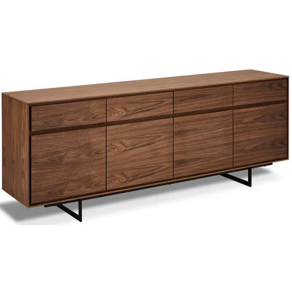 FURNHOUSE Tokyo Sideboard mit 4 Türen - 205 cm breit - Amerikanische Walnuss