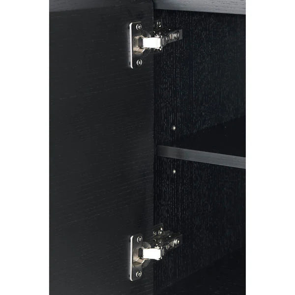 FURNHOUSE Tokyo Sideboard mit 4 Türen - 205 cm breit - Eiche Schwarz