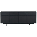 FURNHOUSE Tokyo Sideboard mit 4 Türen - 205 cm breit - Eiche Schwarz