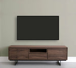 FURNHOUSE Tokyo TV-Tisch mit 2 Türen - 160 cm breit - Amerikanische Walnuss