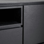 FURNHOUSE Tokyo TV-Tisch mit 2 Türen - 160 cm breit - Eiche Schwarz