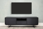 FURNHOUSE Tokyo TV-Tisch mit 2 Türen - 160 cm breit - Eiche Schwarz