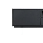 FURNHOUSE Tokyo TV-Tisch mit 2 Türen - 160 cm breit - Eiche Schwarz