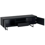 FURNHOUSE Tokyo TV-Tisch mit 2 Türen - 160 cm breit - Eiche Schwarz