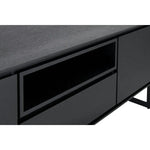 FURNHOUSE Tokyo TV-Tisch mit 2 Türen - 160 cm breit - Eiche Schwarz