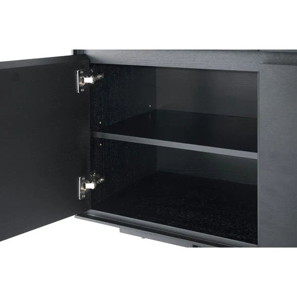FURNHOUSE Tokyo TV-Tisch mit 2 Türen - 160 cm breit - Eiche Schwarz