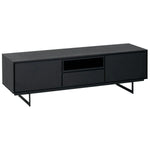 FURNHOUSE Tokyo TV-Tisch mit 2 Türen - 160 cm breit - Eiche Schwarz