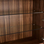 FURNHOUSE Tokyo Vitrine mit LED-Beleuchtung - 110 cm breit - Amerikanische Walnuss